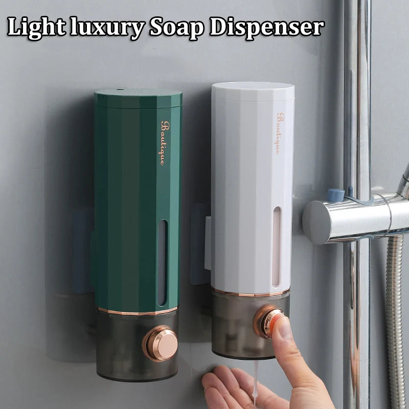 Non-Perforating Soap Dispenser Hand Sanitizer Wall Hanger Press Dispenser Home Hotel Shower Gel Shampoo Box Wall Mount