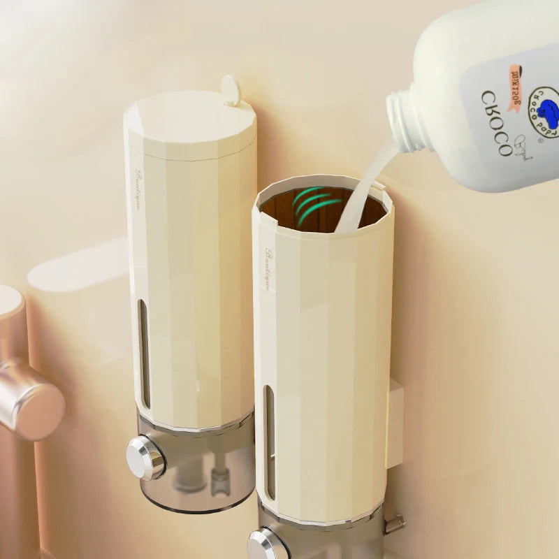 Non-Perforating Soap Dispenser Hand Sanitizer Wall Hanger Press Dispenser Home Hotel Shower Gel Shampoo Box Wall Mount