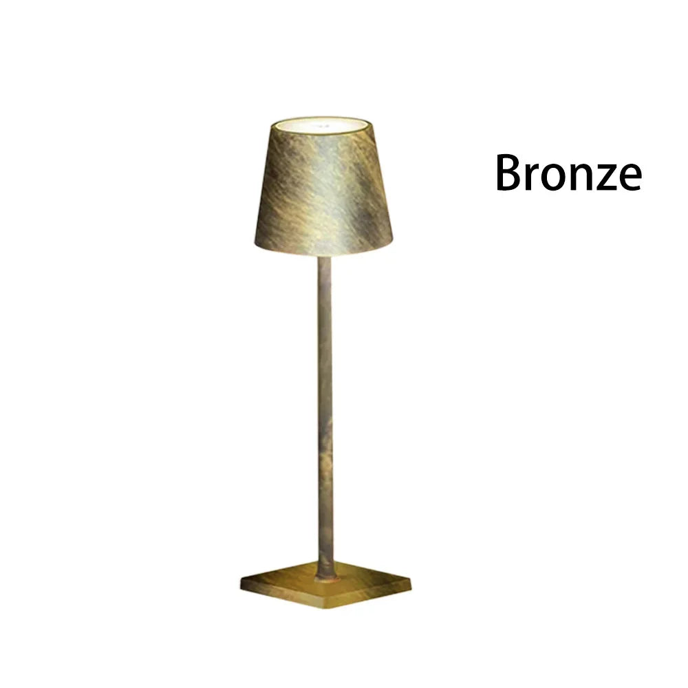 Wireless touch LED charging table lamp with 3-level dimming, suitable for bedside, dining room, bar, and desktop decoration